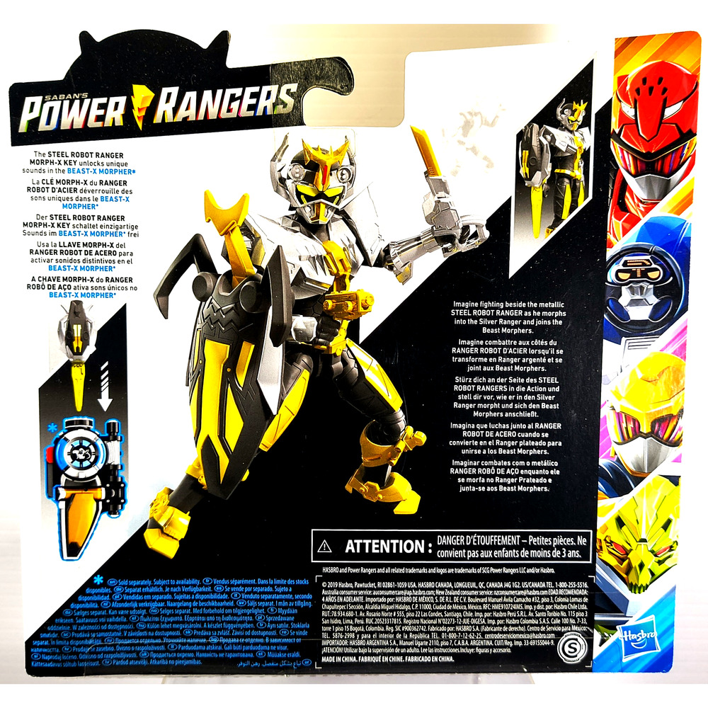 Hasbro Saban's Power Rangers Beast Morphers STEEL ROBOT RANGER, New, See Pics! - Picture 5 of 9